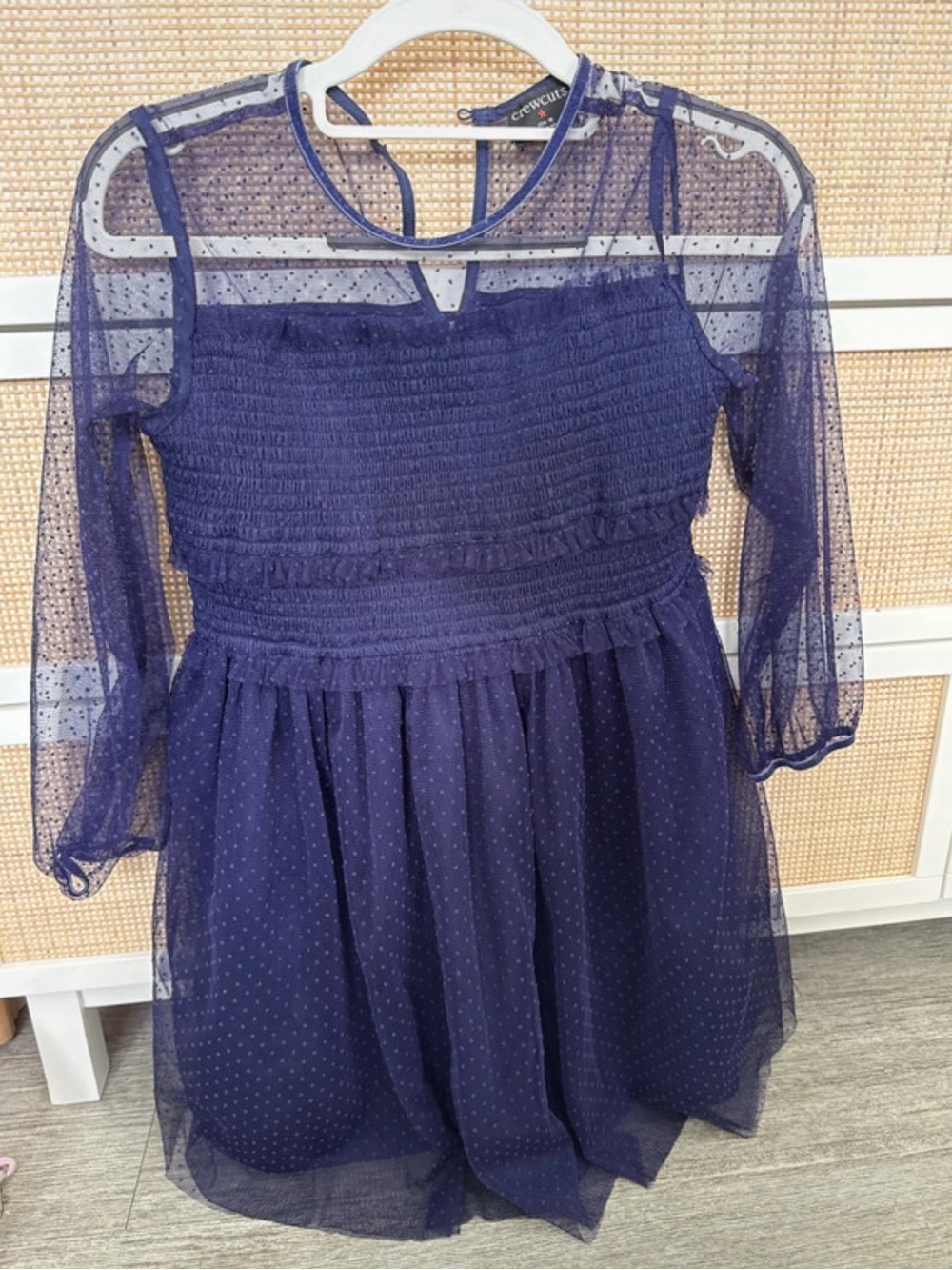 J crew Girls' Navy Blue Tulle Party Dress